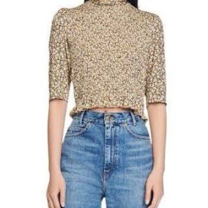Sandro Floral Print Women's Crop Top